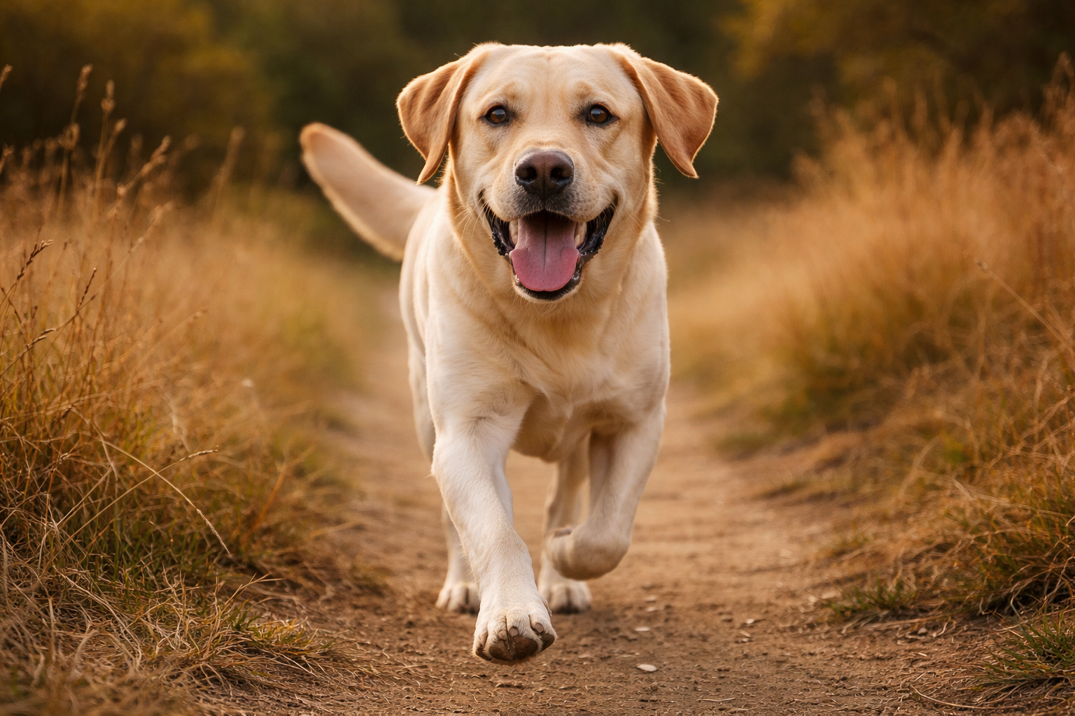 Dog engaged in a natural behavior, moving with purpose in a familiar setting.